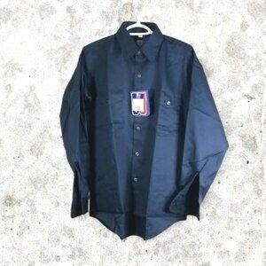 Vintage Big B Brotherhood Men's Shirt Size M Work Uniform Blue 90's Retro